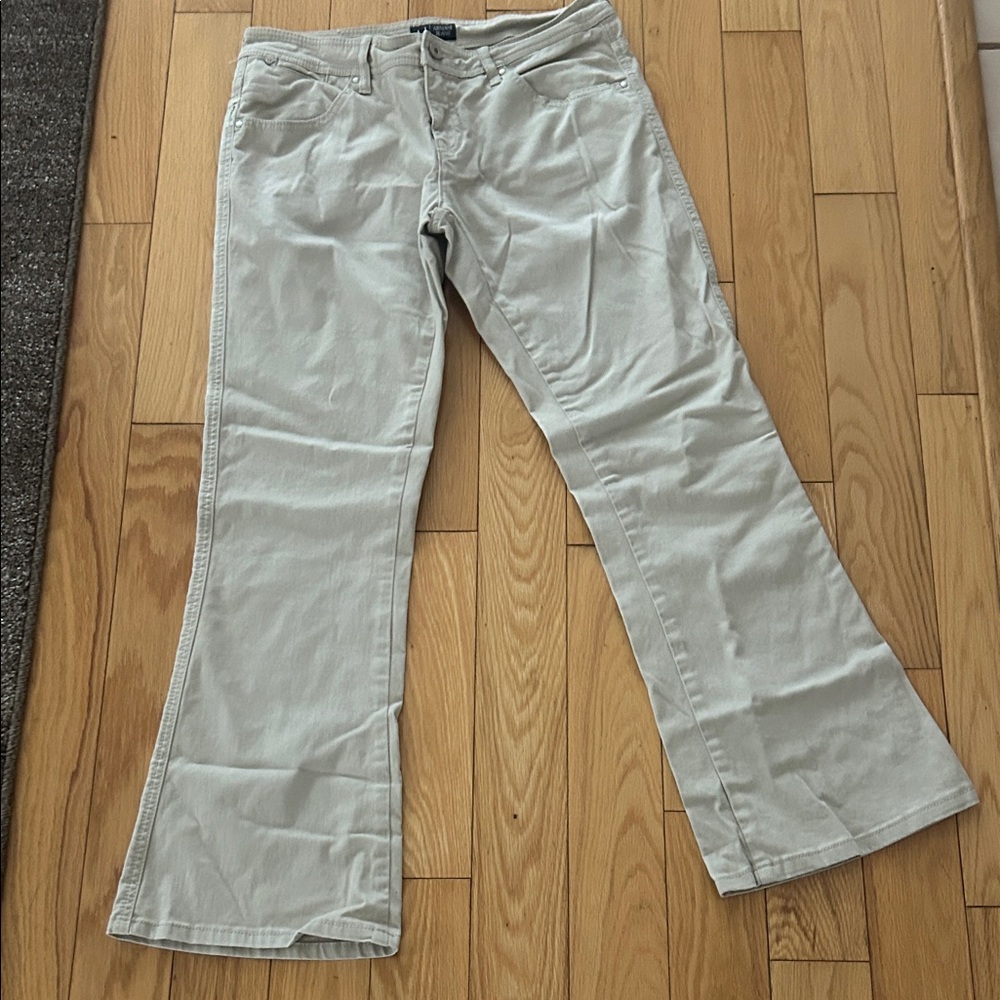 Armani Jeans Women's beige /light Gray Flared Jeans